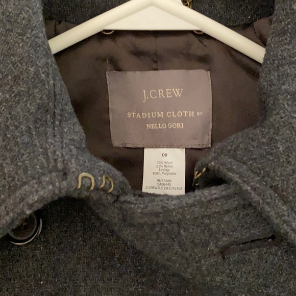 Gorgeous deep grey double breasted JCrew coat excellent used condition - Picture 9 of 9